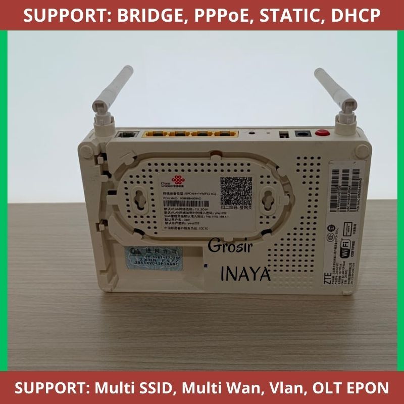 Jual ONU EPON ZTE F477 MODEM WIFI ROUTER ZTE SUPPORT SEMUA OLT EPON ...
