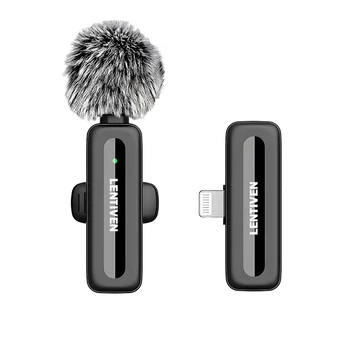 LENTIVEN Wireless Microphone Mic Wireless Clip On Microphone Mikrofon Lavalier HP Plug Play SE80