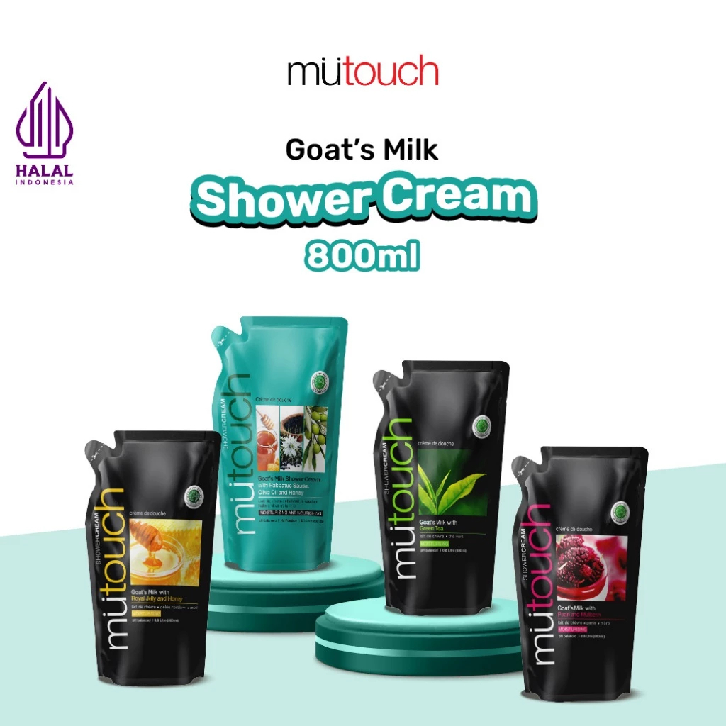 Jual Mutouch Goat's Milk Shower Cream | sabun mandi refill 800ML ...