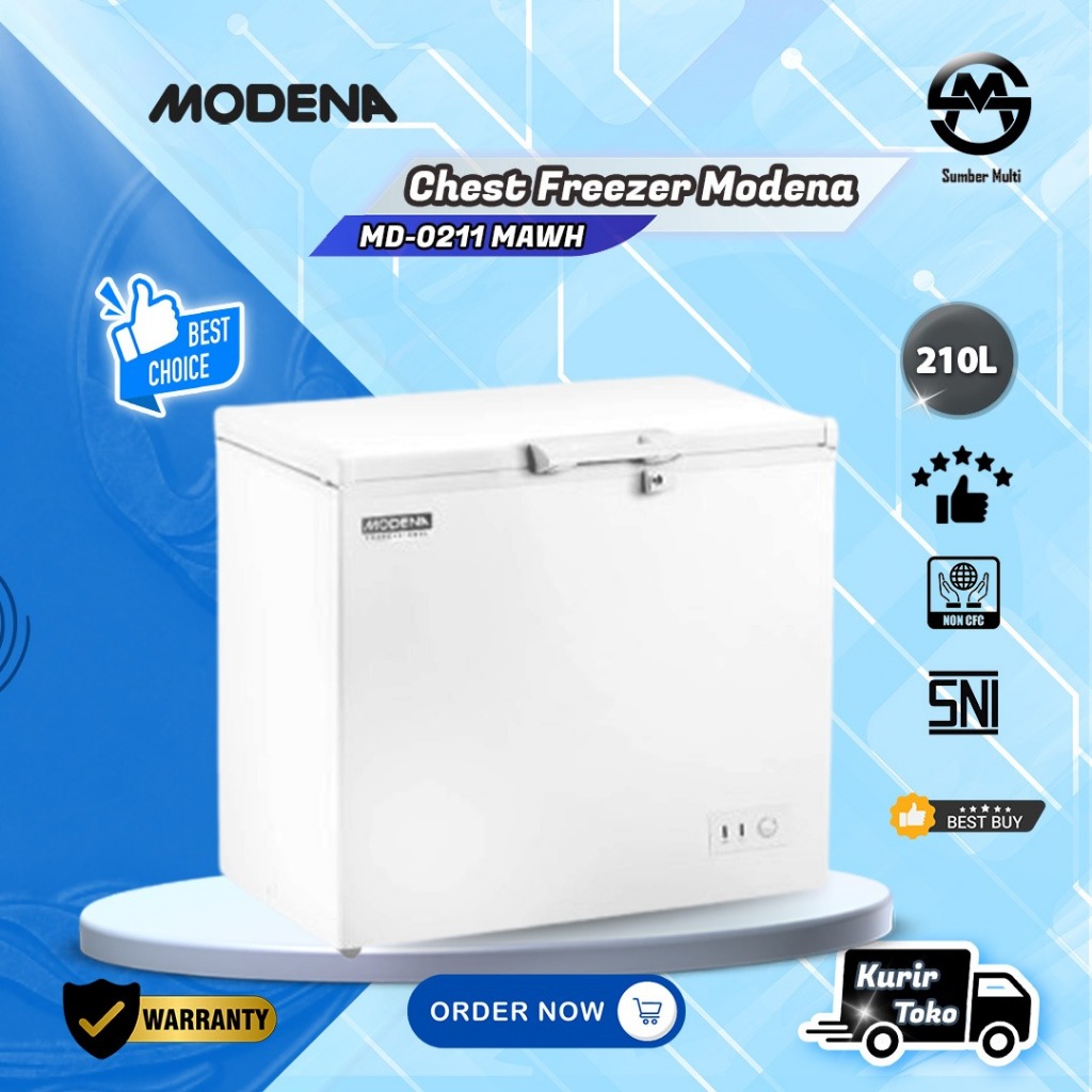 Jual Professional Chest Freezer MODENA 210L MD 0211 MAWH | Shopee Indonesia