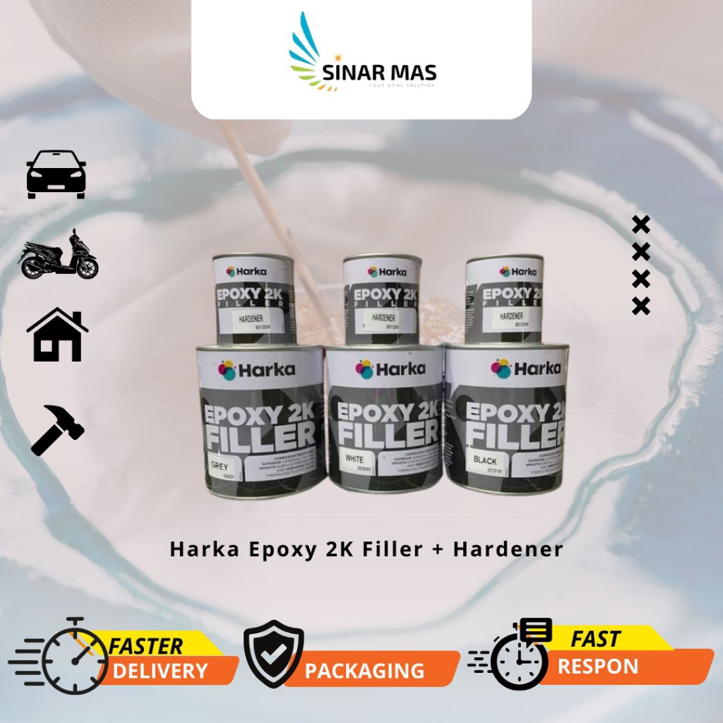 Jual Harka Epoxy Filler Abu/Putih/Hitam 1kg | Shopee Indonesia