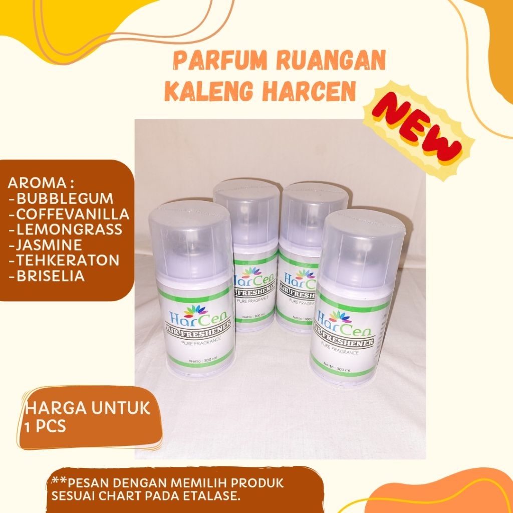 Jual HARCEN Air Refreshener 300ML Parfum Ruangan Aerosol Dupe Calmik ...