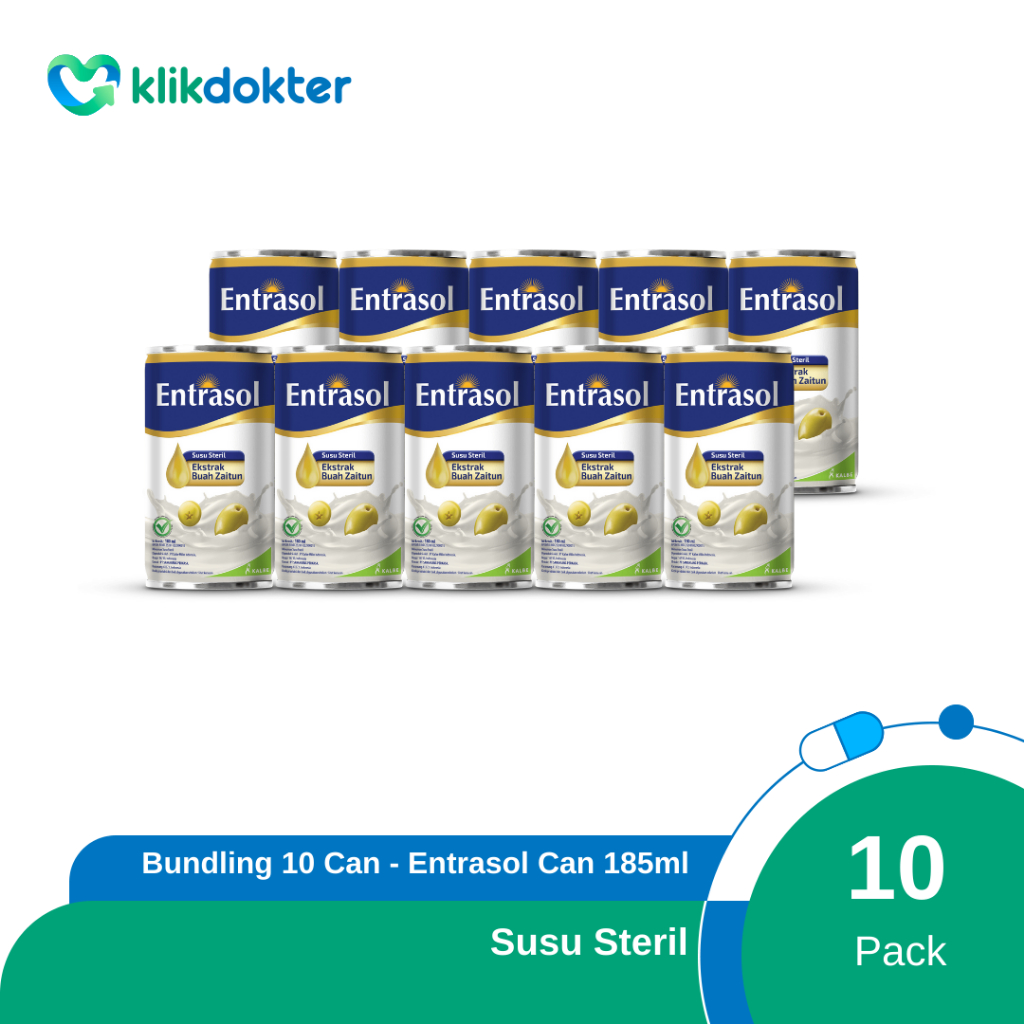 Jual Bundle 10 Pack - Entrasol Can Susu Steril 180ml | Shopee Indonesia