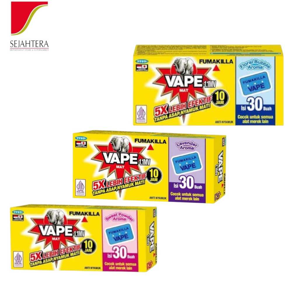 Jual VAPE MAT 30s All Varian - Floral Bubble, Sweet Powder, & Lavender ...