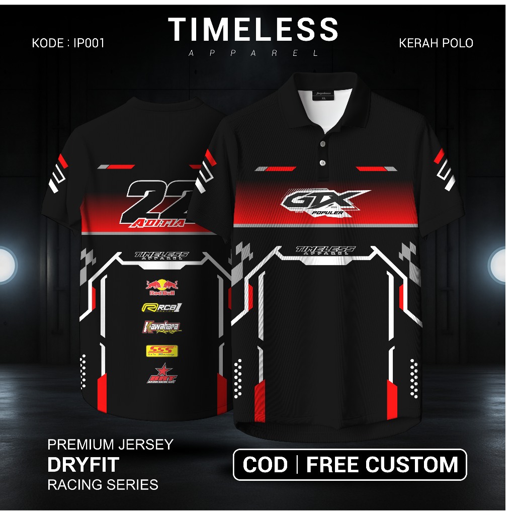 Jual Jersey Racing Custom Full Printing - Baju Racing Kerah Polo Bebas ...