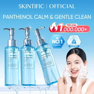 SKINTIFIC - Panthenol Gentle Gel Cleanser 120ml * 3pcs Panthenol & Centella Asiatica | Oil Control Clean Calming Down and Clear Facial Wash Sabun Cuci Muka Glowing Barrier Brightening Whitening Blackhead Removal Dark Spot cleansing with Amino Acid Ceramid