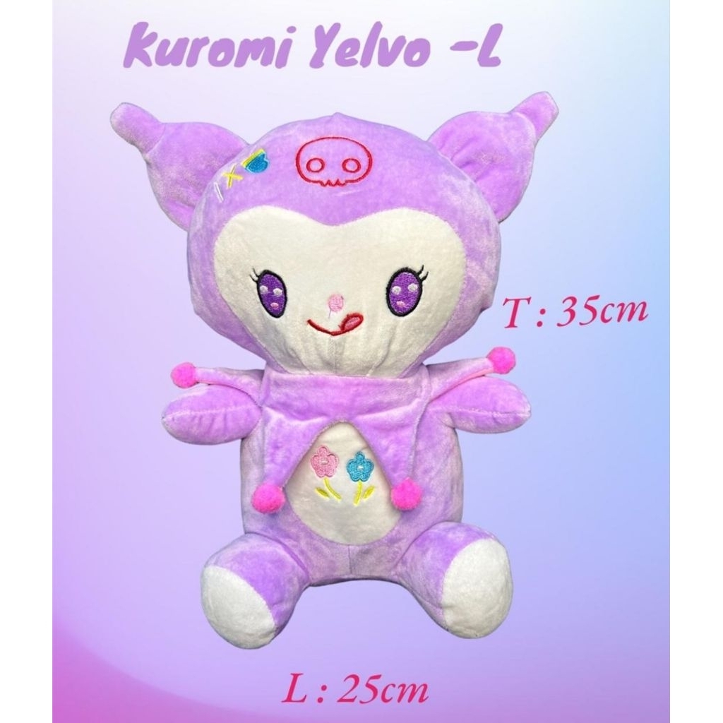 Jual Boneka Kuromi Yelvo Pompom Ukuran L | Shopee Indonesia
