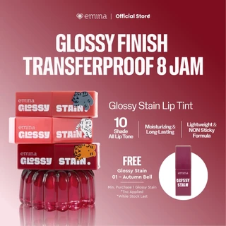 Emina Glossy Stain x Muzik Tiger 3 g - Melty Gel Lip Tint Glossy Finish, Tahan Lama dan Melembabkan