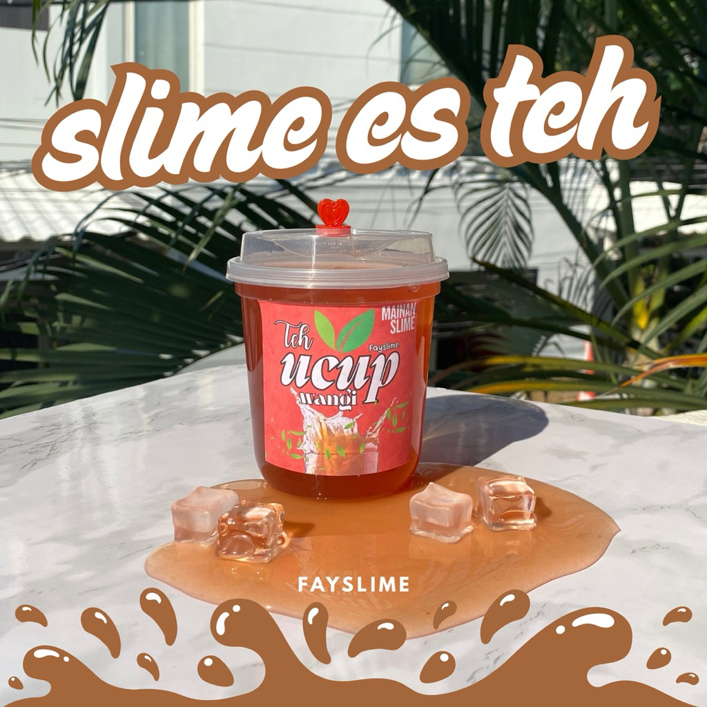Jual Slime es teh ucup wangi | Water slime 300ml | water slime bentuk ...