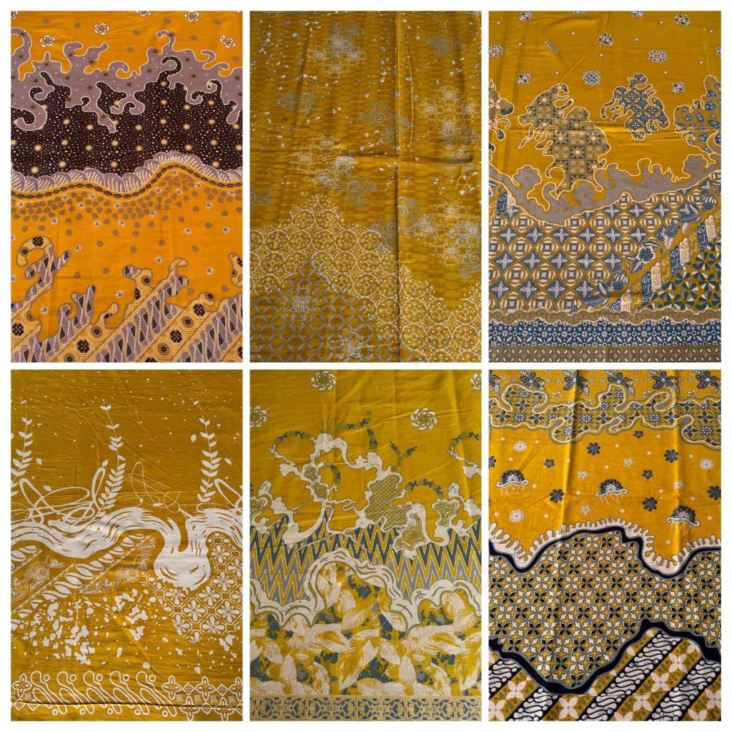 Jual KAIN BATIK WARNA KUNING MUSTARD MOTIF TERBARU | Shopee Indonesia