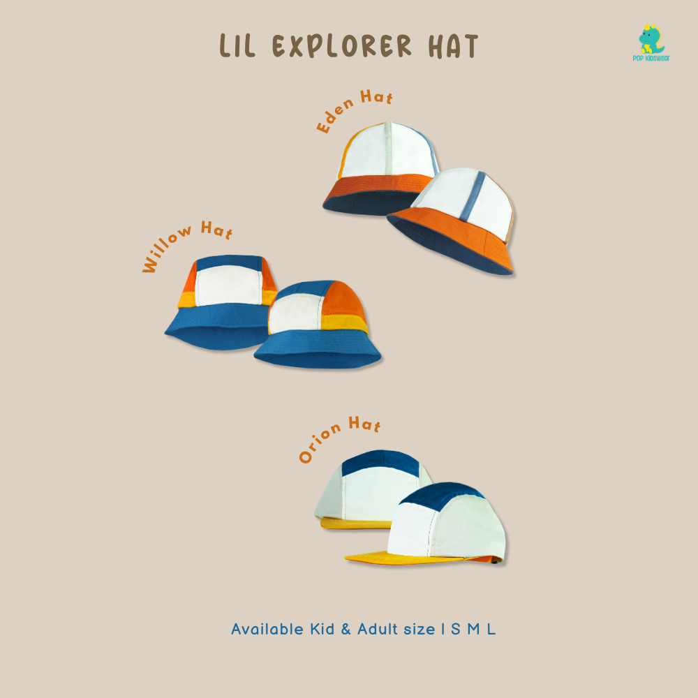 Jual Pop Kidswear Little Explorer Hat - Eden Hat - Willow Hat - Orion ...