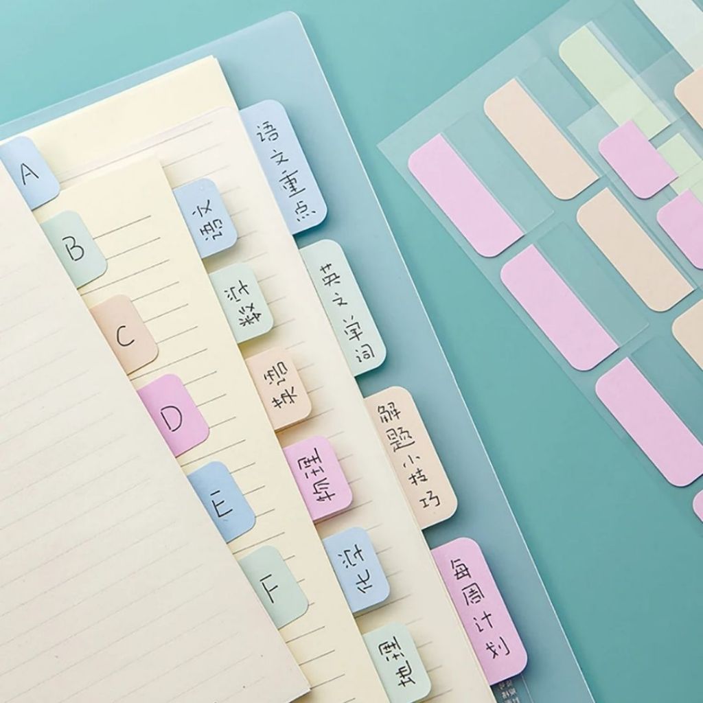 Jual Sticky Notes Index Tab Pastel Transparan Penanda Pembatas Halaman ...