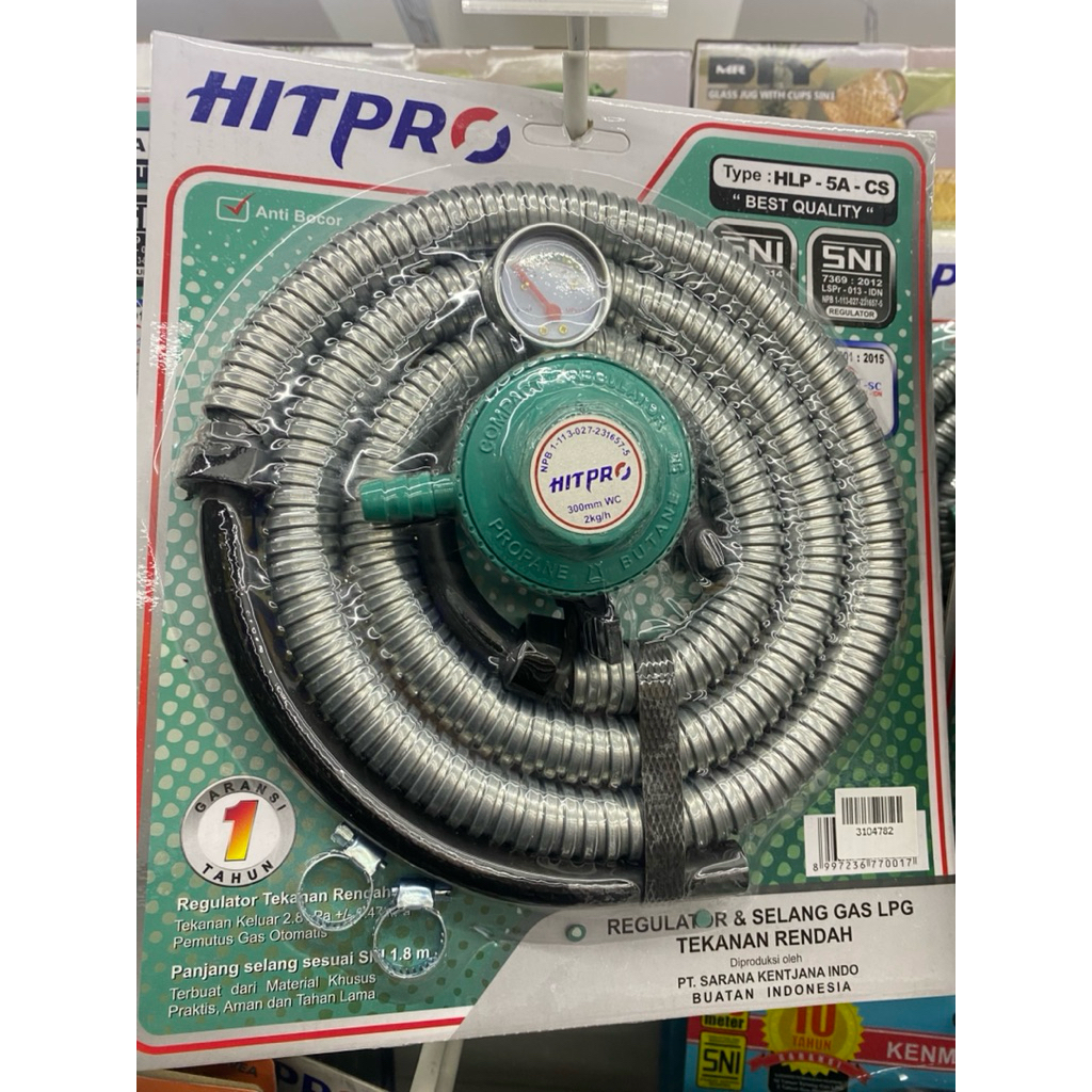 Jual Regulator Gas Hit Pro + Selang Gas Anti Bocor | Aman & Tahan Lama ...