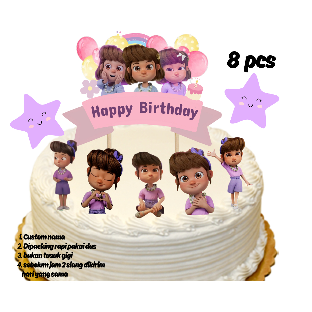 Jual Topper kue Jumbo MERI Baru hiasan ulang tahun kue happy birthday ...