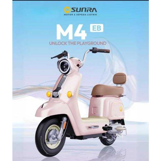 Sepedah Listrik Sunra M4 EB – Desain Retro Modern | Hemat & Ramah Lingkungan