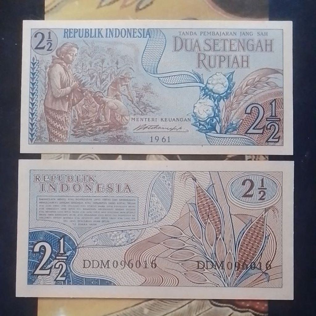 Jual UANG KUNO 2 SETENGAH RUPIAH SANDANG PANGAN TAHUN 1961 | Shopee ...