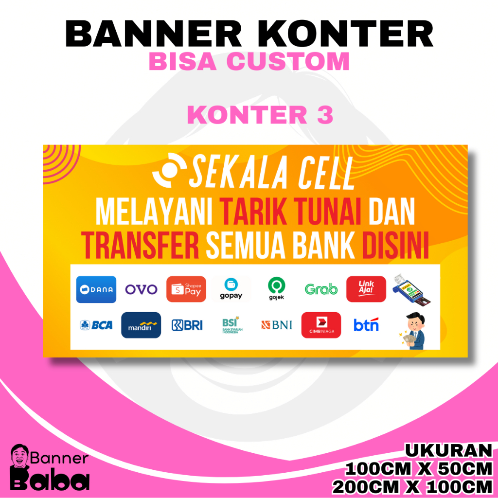 Jual Spanduk Banner Konter Pulsa Kuota Cell | Shopee Indonesia