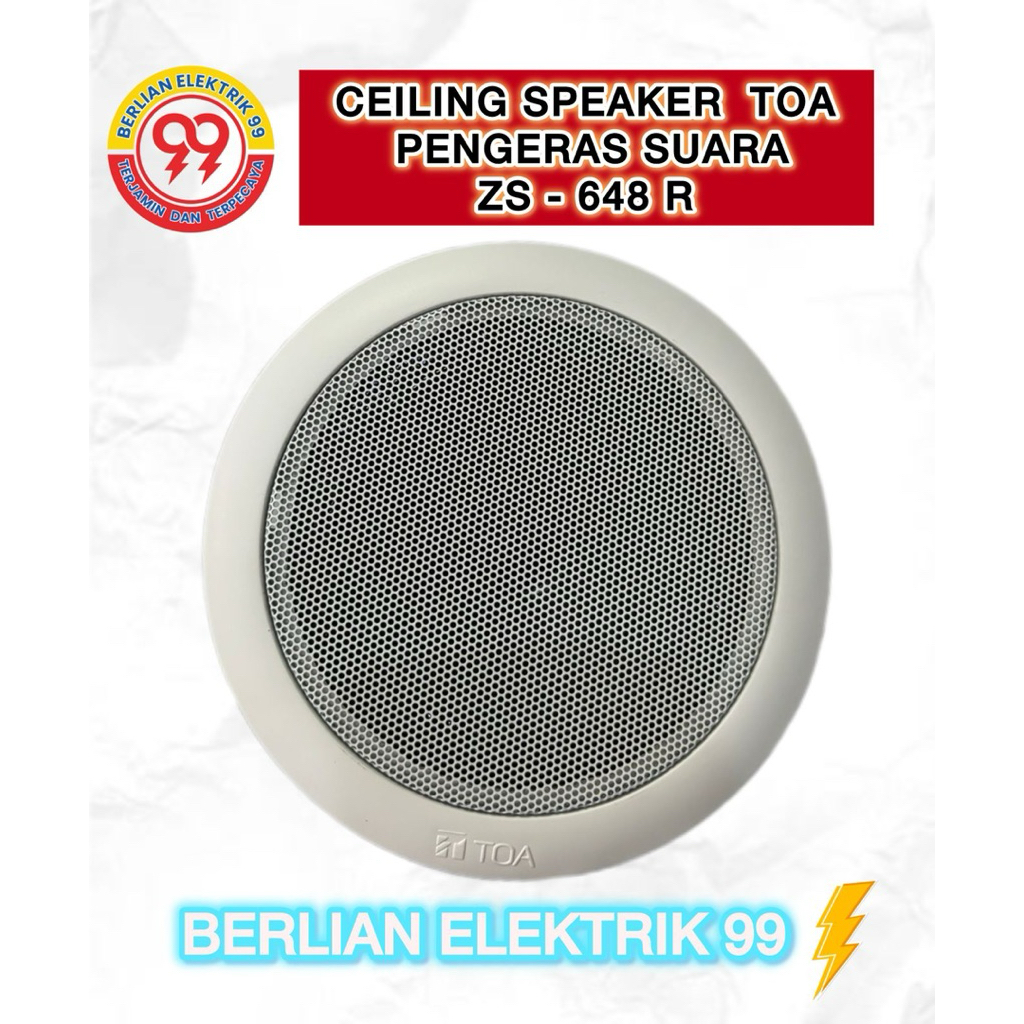 Jual Ceiling mount TOA speaker pengeras suara plafon round model ZS ...