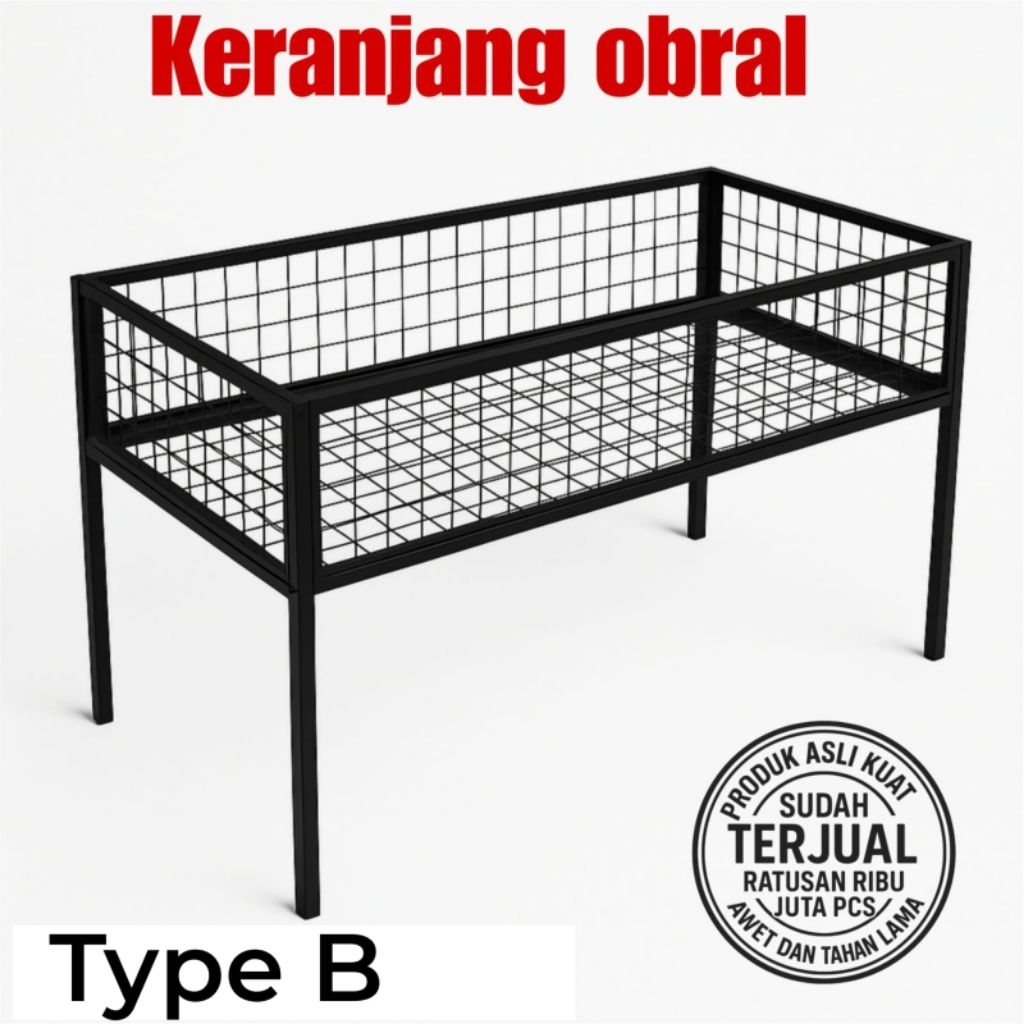 Jual Box Obral Hollo Keranjang Display Rak Promo Besi Anti Karat ...