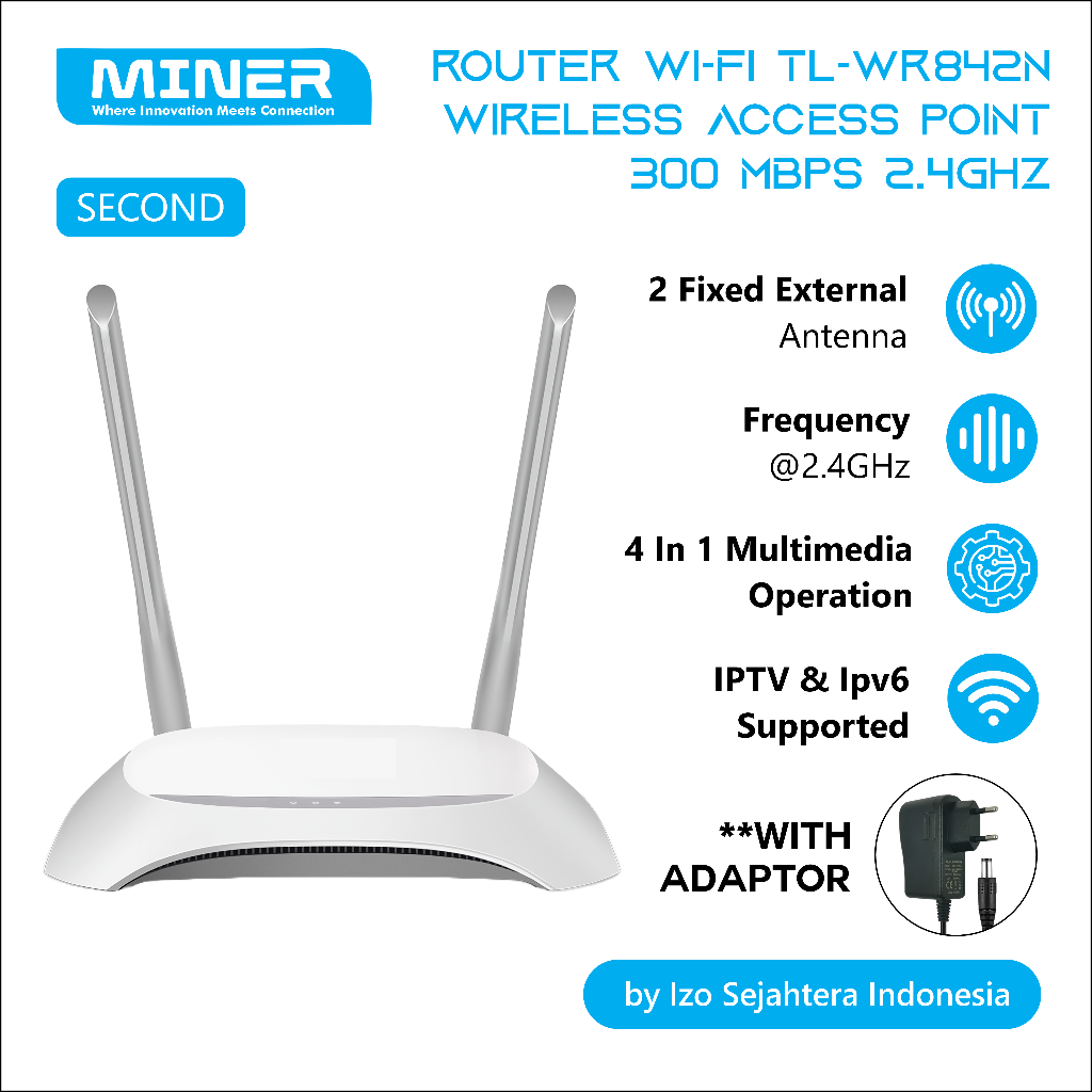 Jual Router Wi-Fi TL-WR842N Wireless Access Point 300 Mbps 2.4Ghz ...