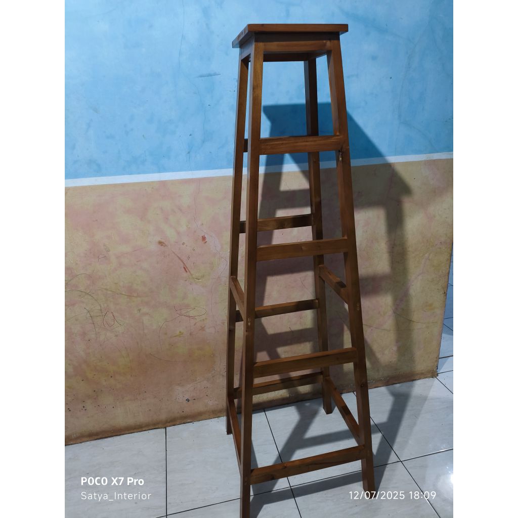 Jual kursi tangga kursi tinggi kayu FULL MAHONI 150CM | Shopee Indonesia