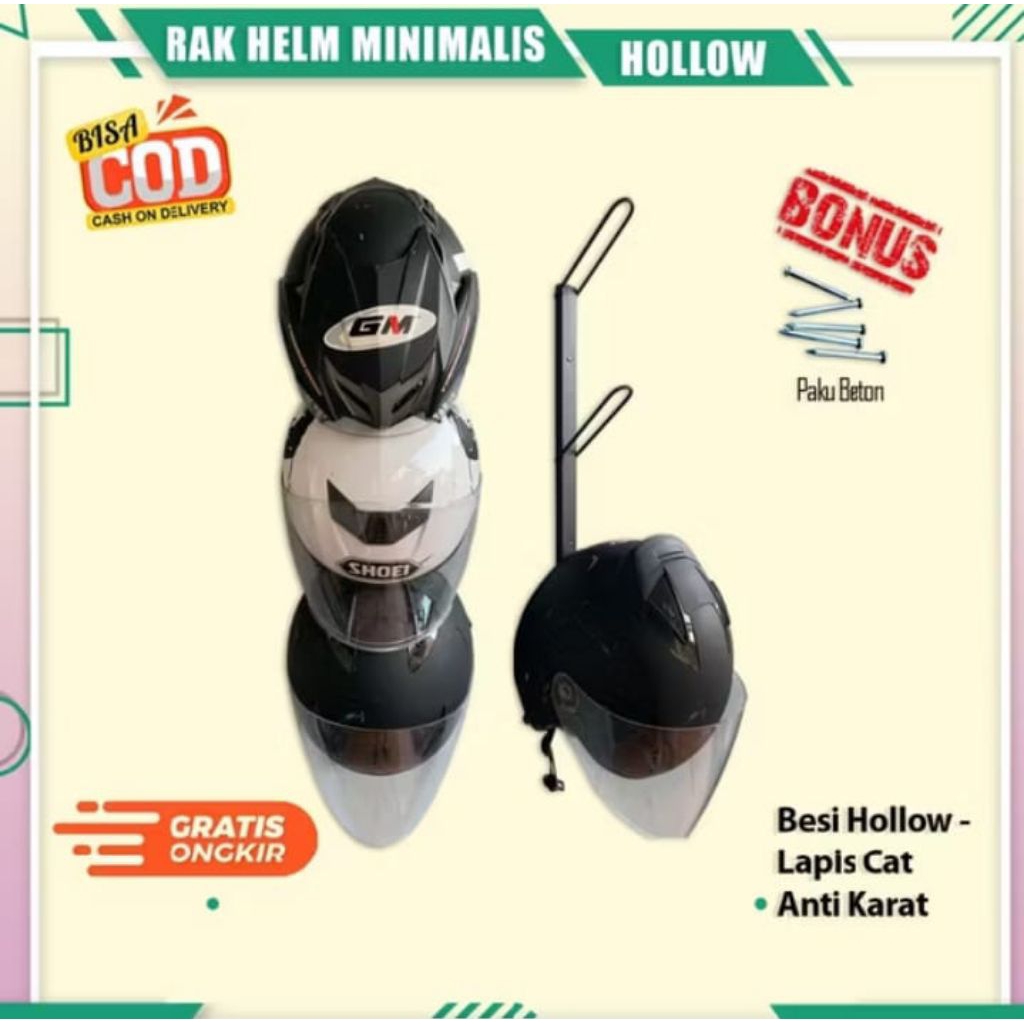Jual RAK SUSUN HELM / GANTUNGAN BESI UNTUK HELM | Shopee Indonesia