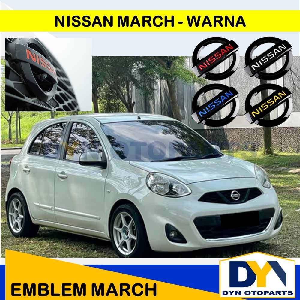 Jual DYN264- NISSAN MARCH (WARNA) 1SET( DEPAN-BELAKANG), EMBLEM NISSAN ...