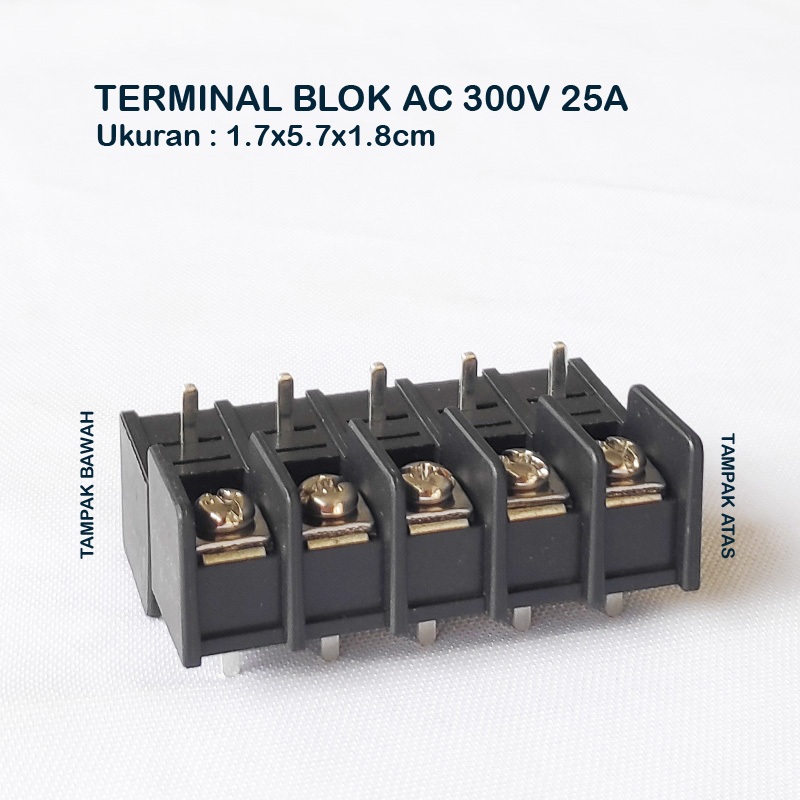 Jual TERMINAL BLOK AC 300V 25A 5 PIN KF-65C TERMINAL BLOCK PCB | Shopee ...