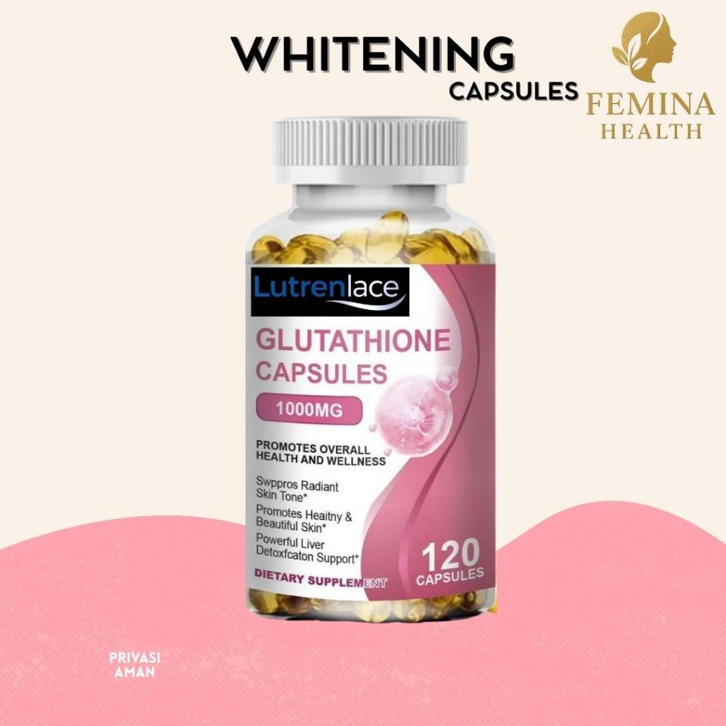 Jual Glutathione 1000mg 120 Kapsul Tinggi Vitamin C Pemutih Ampuh  Mengurangi Kulit Kusam Suplemen Antioksidan Anti Penuaan Detoks  Meningkatkan Kesehatan & Kecantikan Kulit Secara Keseluruhan | Shopee  Indonesia