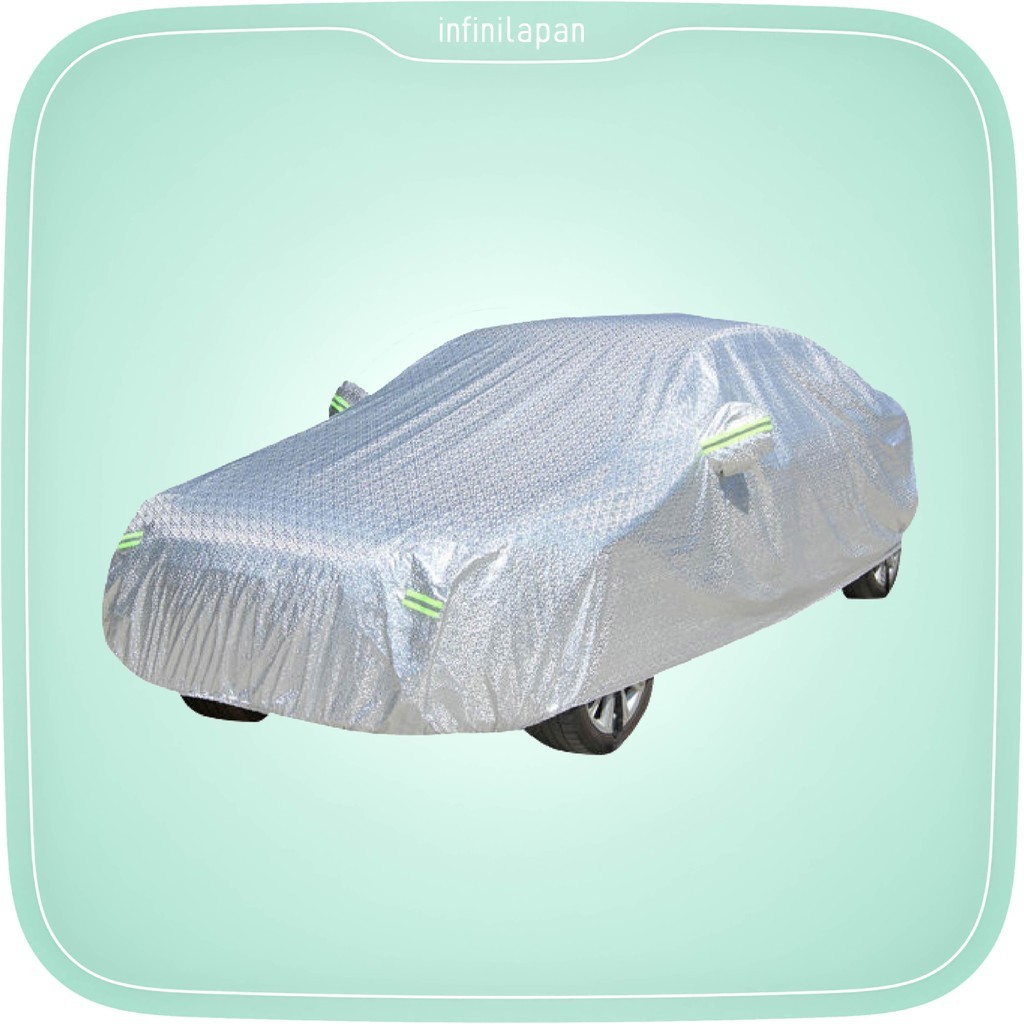 Cover Sarung Mobil Aluminium Film Metalic Outdoor  | Selimut Penutup Tutup Body Mobil | Car cover Avanza Brio Agya Ayla Sigra dll | Waterproof anti air | INFINILAPAN
