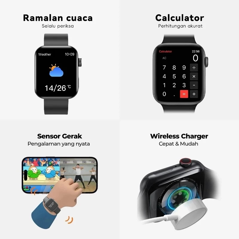 Smartwatch 10 Pro Max Waterproof Bluetooth Call Jam Wanita Pria Monitor Detak Ja - foto 4