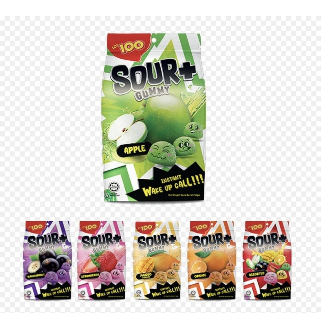 Jual Gummies Sour + Permen Asam Kunyah Lot 100 Sour+ Gummy Candy Aneka ...