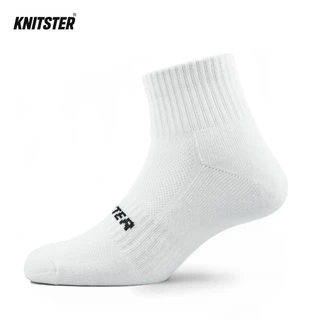 KNITSTER Kaos Kaki Olahraga Quarter Pria Wanita Katun 38-43 - Putih
