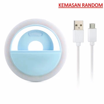 PHG Ring Selfie LED Lampu Selfie Bulat Untuk Kamera HP Mikro USB Ring Bulat