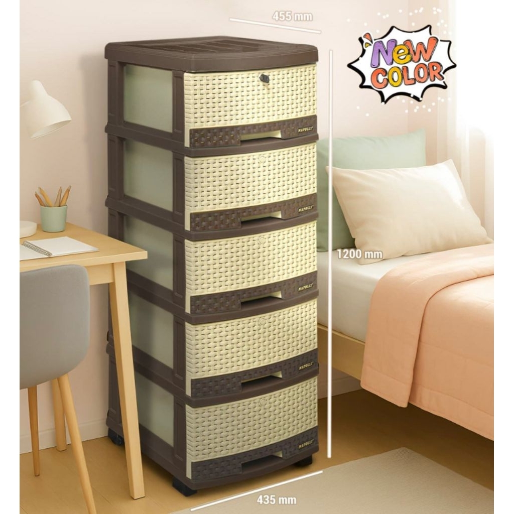 Jual (INSTANT) DRAWER 5 SUSUN ICE CREAM SCD 5 NAPOLLY | Shopee Indonesia