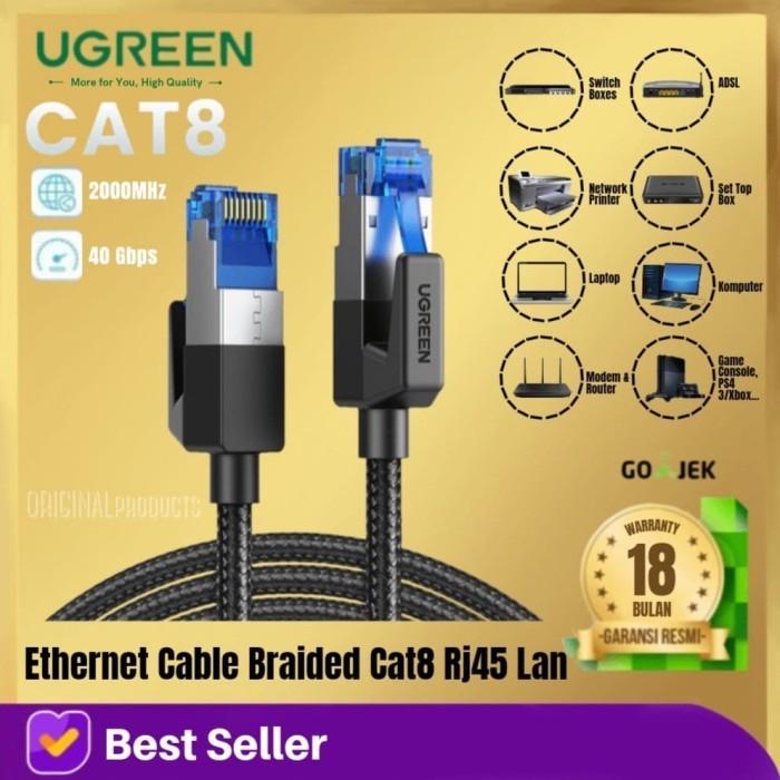 Jual Ugreen Kabel LAN Ethernet cat8 cat 7 internet round 3m 10m 3 20 ...