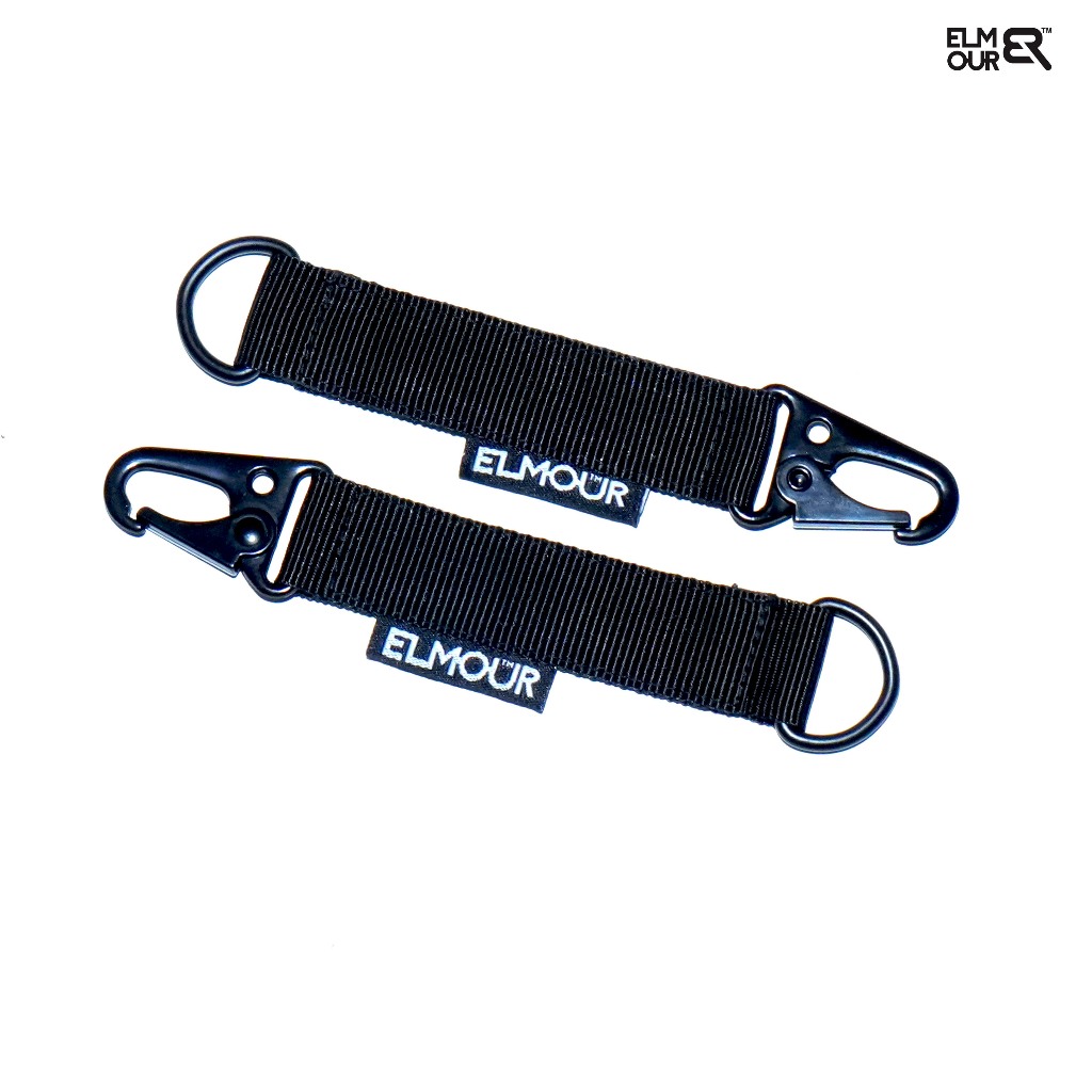 Jual Elmour Key Chain Gantungan Kunci Motor Mobil Bahan Webbing Hitam ...