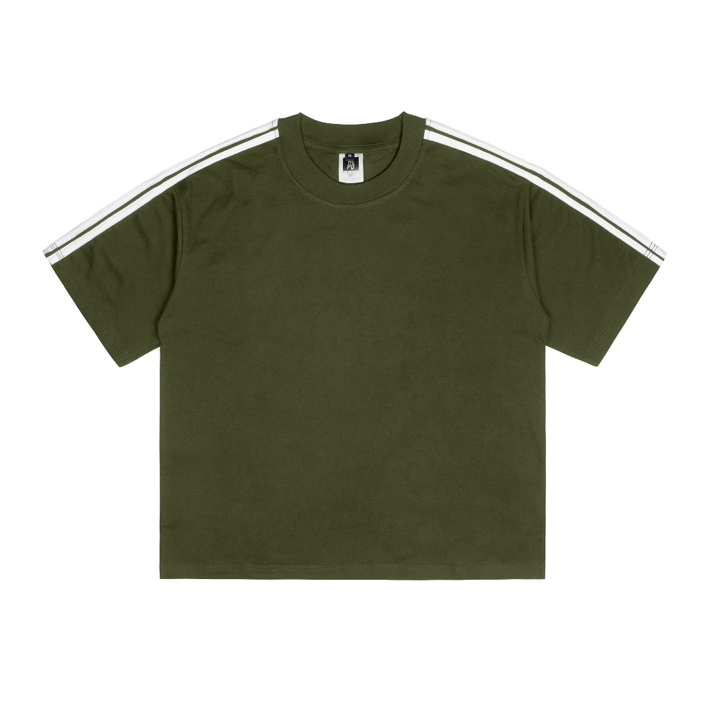 Jual HLPD Weirdworld Tshirt Oversize Boxy Tee - Strip Polos Rifle Green ...