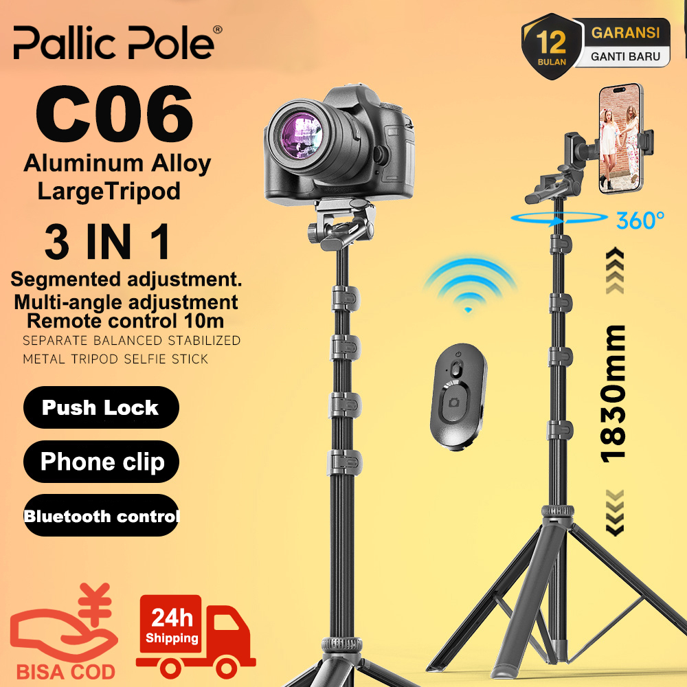Jual Phallic Pole Tripod C06 tinggi 180cm Tripod paduan aluminium ...