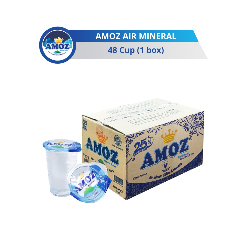 Jual Air Mineral AMOZ Water 240ml x 48 Cup | Shopee Indonesia