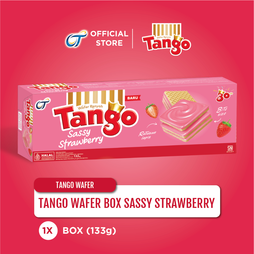 Jual Tango Wafer Sassy Strawberry 133GR - [Isi 1 Pcs] | Shopee Indonesia
