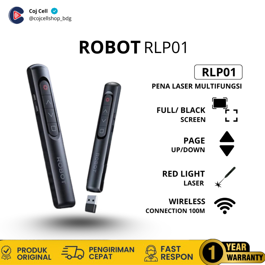 Jual Robot RLP01 Laser Page Turning Pen Pointer Presentasion ...