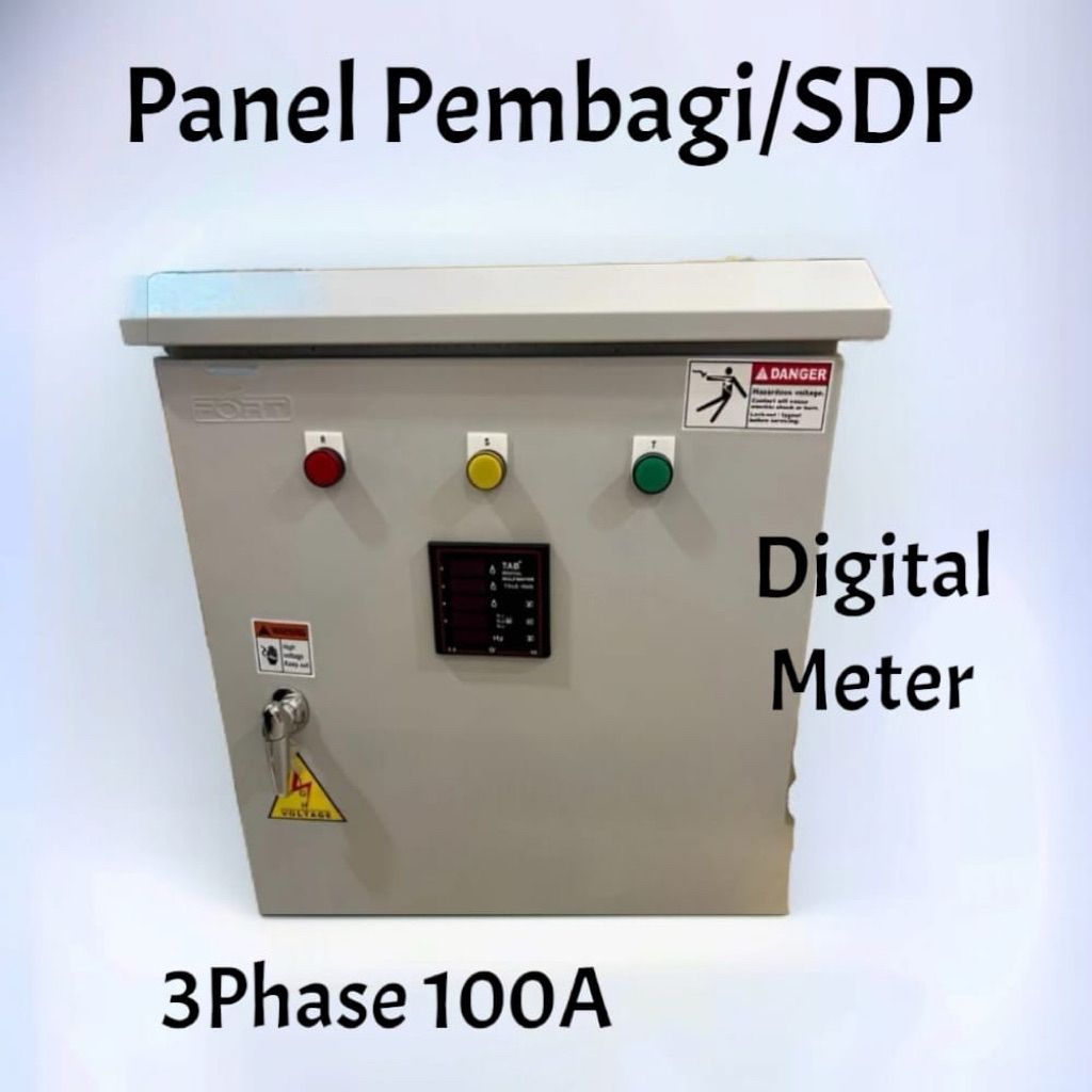 Jual PANEL PEMBAGI 3phase 100a DIGITAL METER PANEL SDP 3phase 100a ...