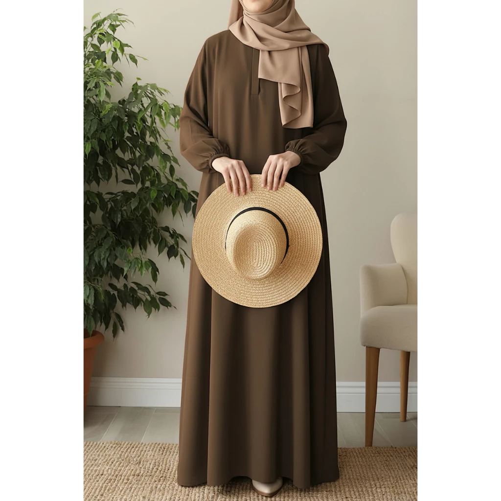 Gamis Toyobo Polos Busui Friendly