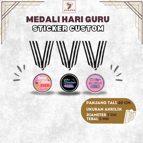 Jual Medali Akrilik Sticker Hari Ibu Kado l Hadiah l Penghargaan l ...