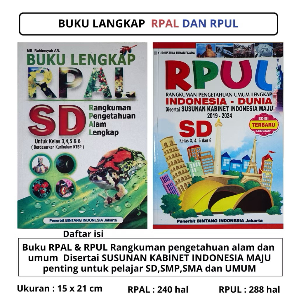 Jual Buku RPUL Dan RPAL Untuk Anak SD Kelas 3,4,5 & 6 | Shopee Indonesia
