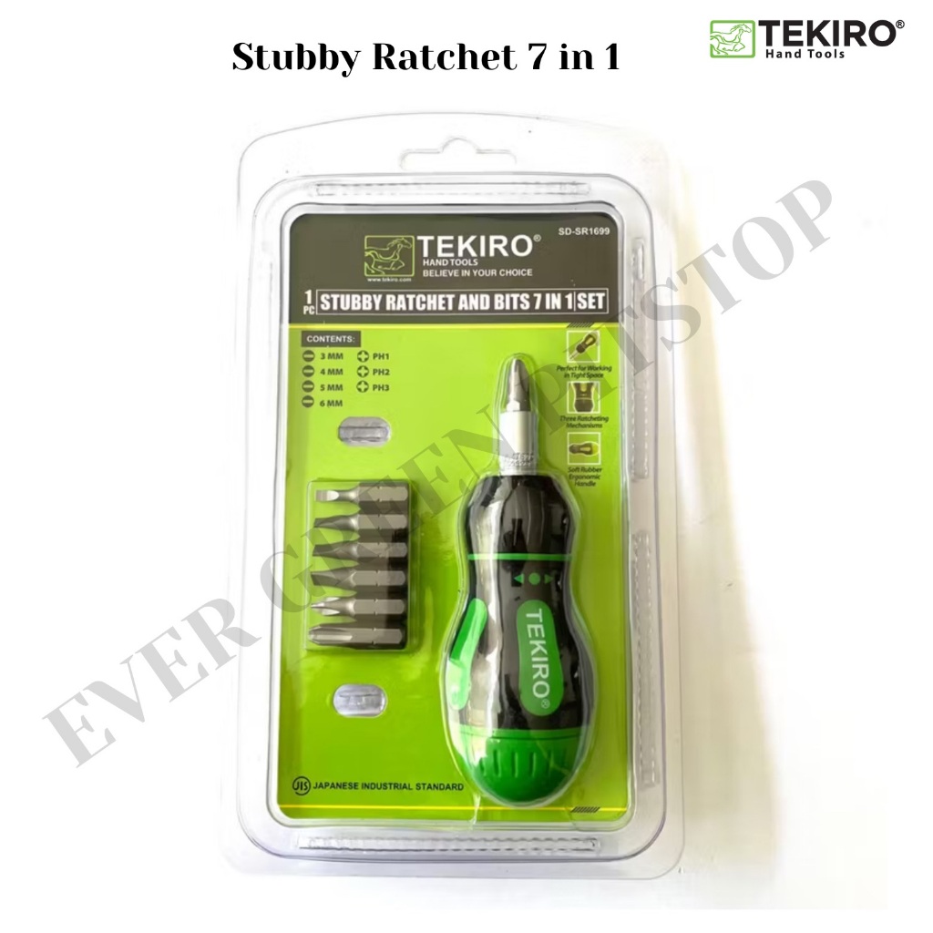 Jual TEKIRO Obeng Rachet 7 in 1 Cebol Obeng Mini Ratchet 7in1 ...