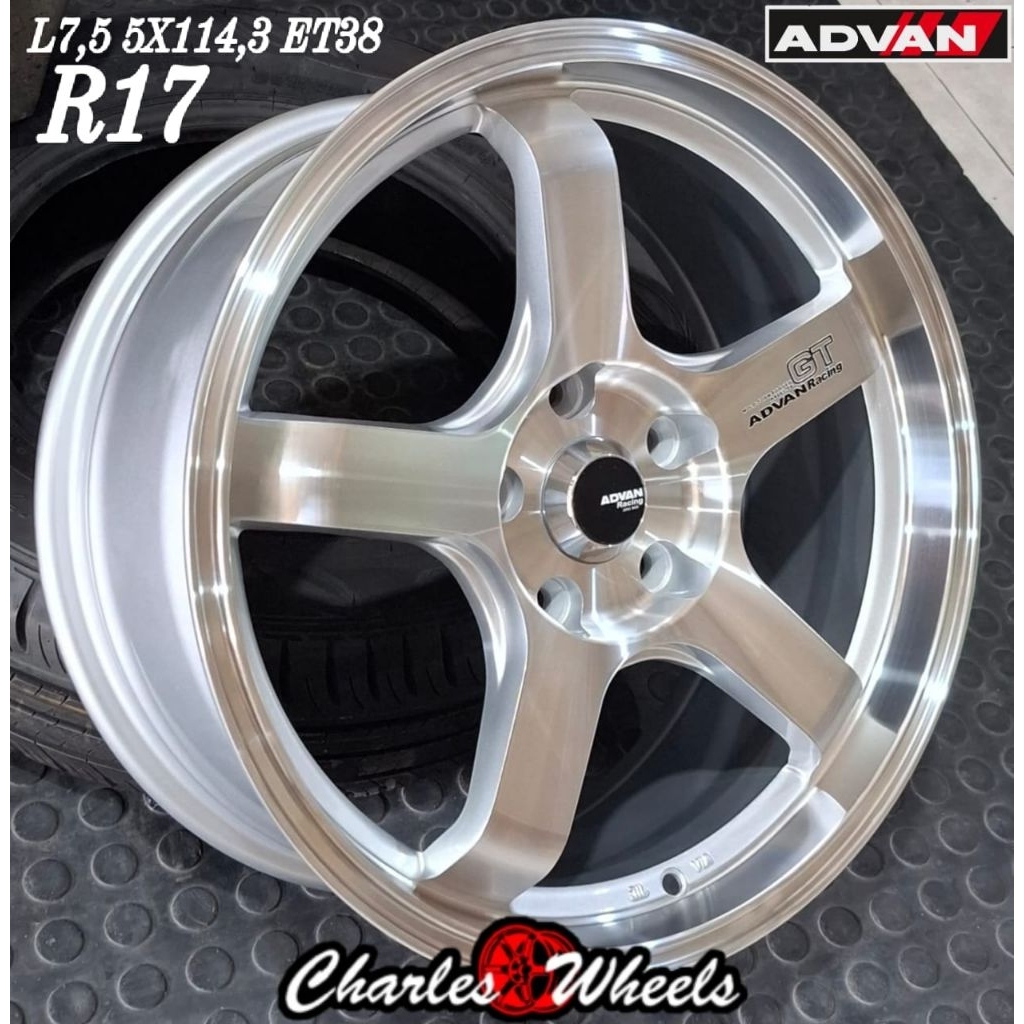 Jual velg advan gt r17 5x114,3 polis | Shopee Indonesia