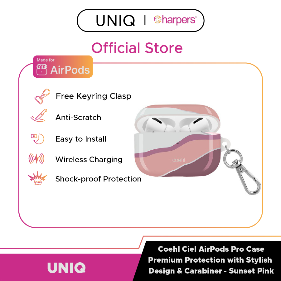 UNIQ Coehl Ciel AirPods Pro Case Premium Protection with Stylish Design  Keyring Clasp AirPods Case