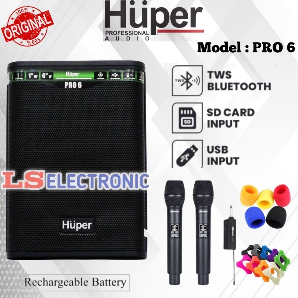 Jual Speaker Aktif Portable Meeting 6 Inch HUPER PRO 6 / PRO6 TWS ...